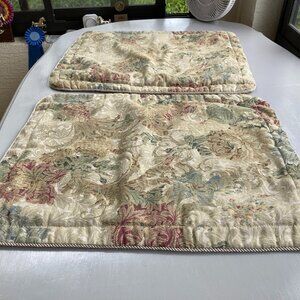 Vintage BURLINGTON SHAMS TAPESTRY BROCADE STANDARD  COTTAGE CORE